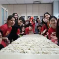 孔院师生一起包饺子